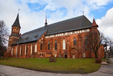 Koenigsberg Katedrali - 14 yüzyıl Gotik Tapınağı. Kaliningrad sembolü