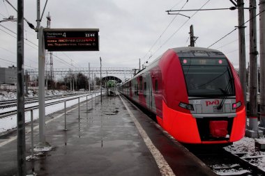 Klin, Rusya, Moskova Bölgesi - 4 Kasım, 2017: yüksek hızlı tren 