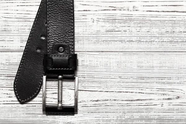 Leather Belt Buckle White Background — Stock Photo, Image
