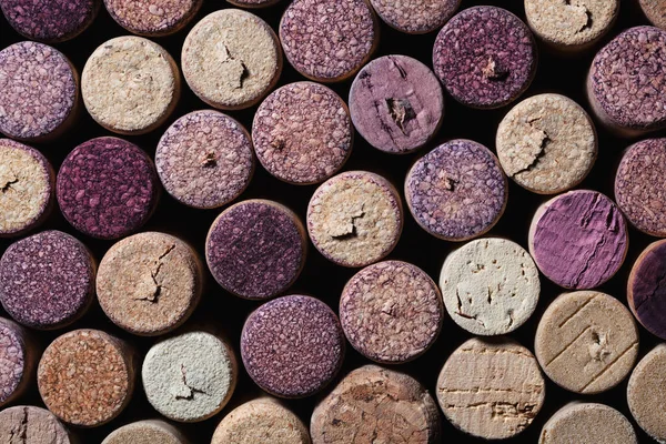 Bir Sürü Şarap Mantarı Makro Manzara Birçok Şarap Mantarının Arka — Stok fotoğraf