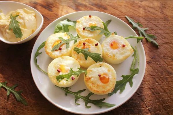 Breakfast egg muffins. Egg cups — Stock Photo, Image