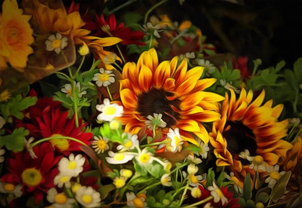 Colorida variedad de flores — Foto de Stock