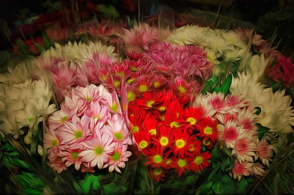 Bunte Vielfalt an Blumen — Stockfoto