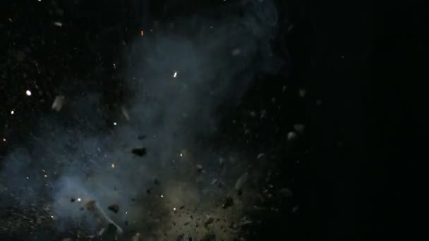 Explosão em preto — Vídeo de Stock