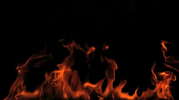 Slow motion blazing flames — Stock Video