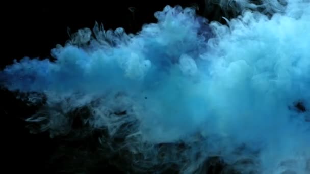 Zpomalený pohyb modrý kouř — Stock video