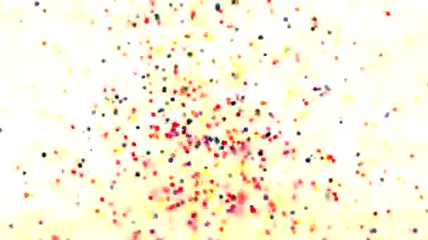Темно-красочные летящие частицы — стоковое видео