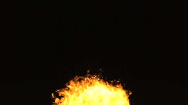 Câmera lenta crescendo bola de fogo — Vídeo de Stock