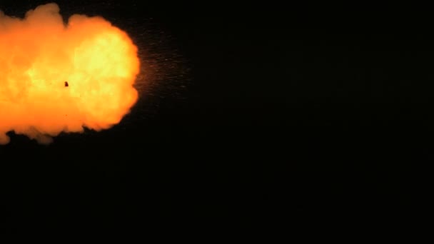 Slow motion strong explosion — Stock Video