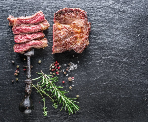 Medium Ribeye steak. — Stock Photo, Image