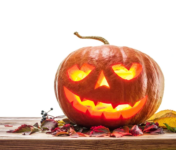 Sırıtan kabak latern veya jack-o'-lantern. — Stok fotoğraf