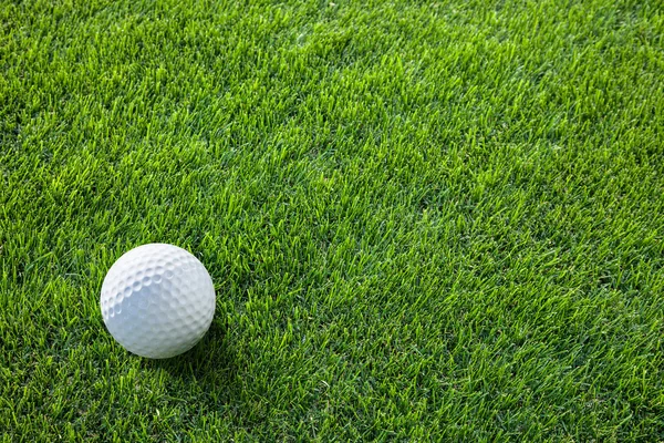 准备在绿色的草地上打高尔夫球. — 图库照片