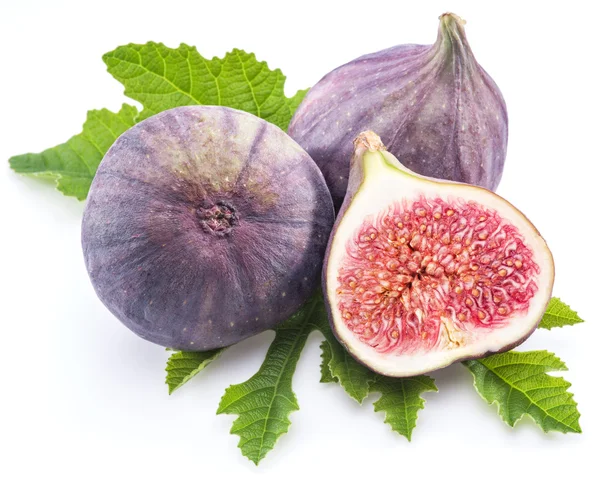 Ripe fig fruits on the white background. — Stock Photo, Image