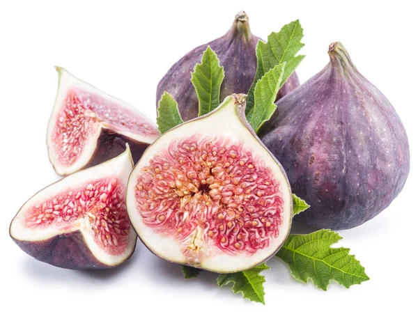 Frutas maduras de higo sobre el fondo blanco . — Foto de Stock