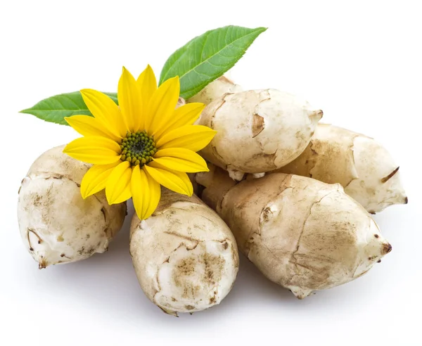 Jerusalem artichoke on a white background. — Stock Photo, Image