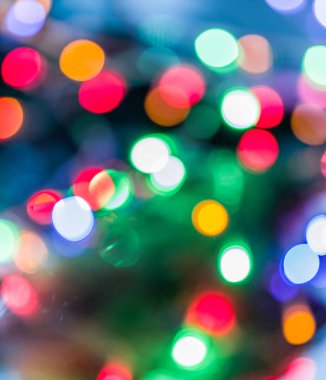 Renkli bokeh ışıklar.