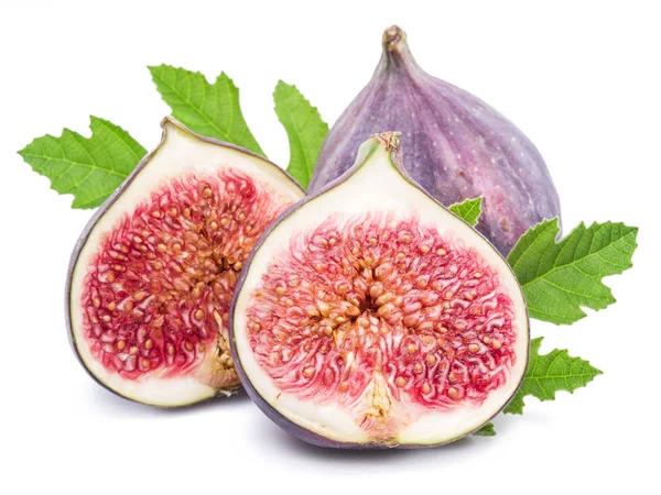 Ripe fig fruits on the white background. — Stock Photo, Image