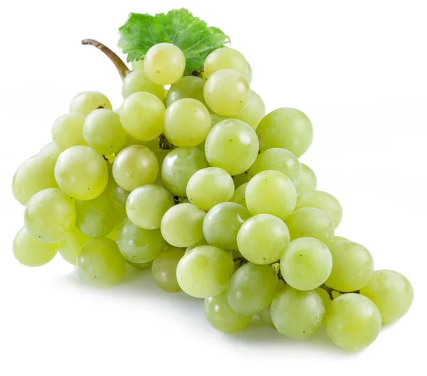 Bunch of white grapes on the white background. — Stock Photo, Image