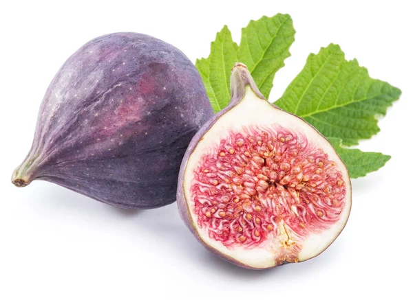 Frutas maduras de higo sobre el fondo blanco . — Foto de Stock