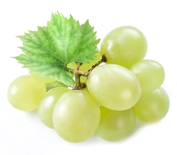 Bunch of white grapes on the white background. — Stock Photo, Image