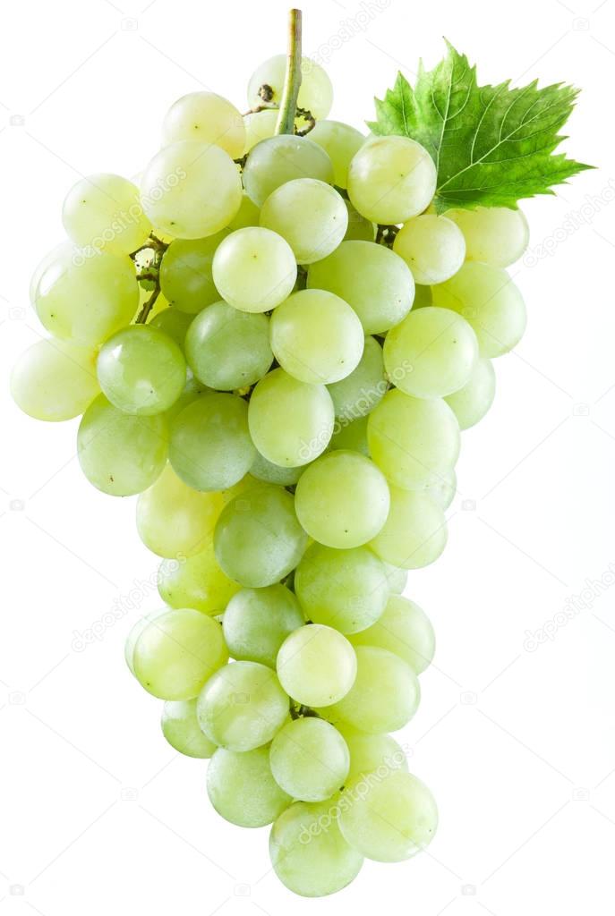 Bunch of white grapes. File contains clipping paths. 