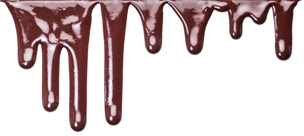 流动巧克力滴眼液或滴巧克力釉. — 图库照片