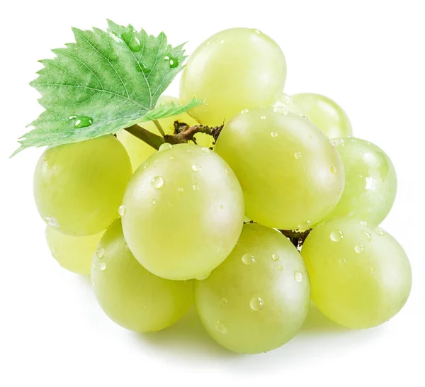 Bunch of white grapes on the white background. — Stock Photo, Image