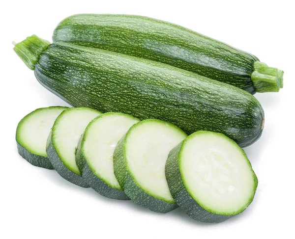 Courgettes sur fond blanc. — Photo