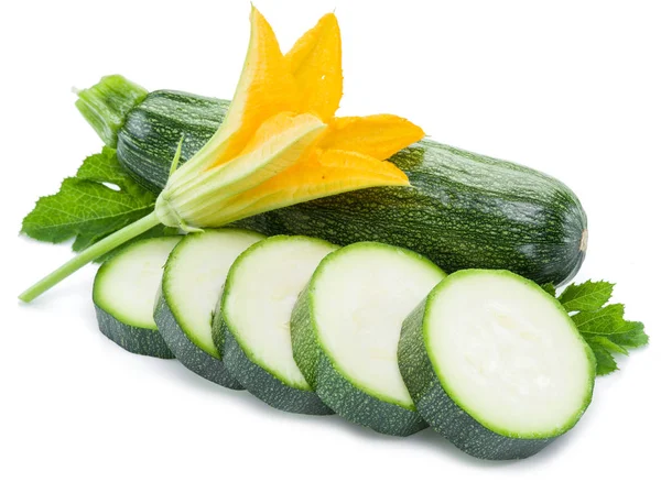 Courgettes sur fond blanc. — Photo