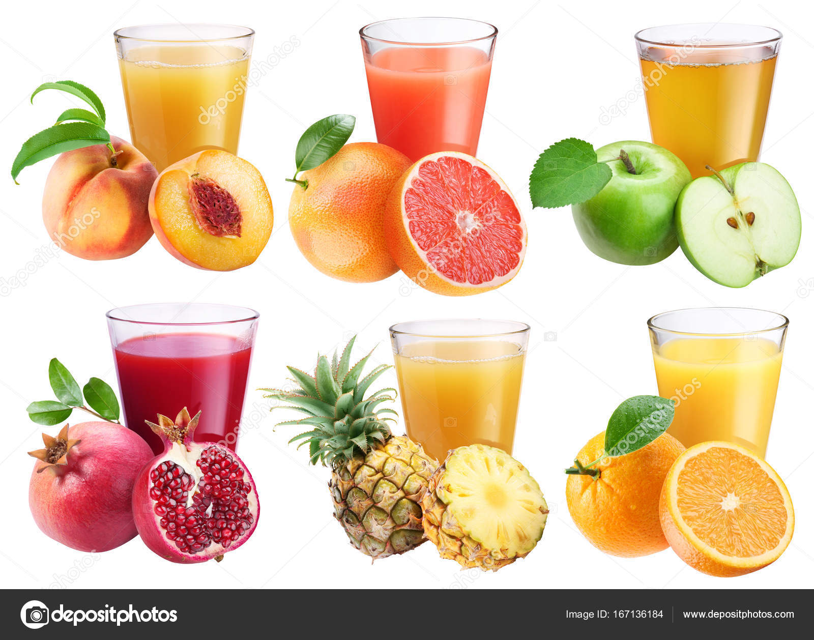 Download Glasses of fresh juice and fruits around them. — Stock ...