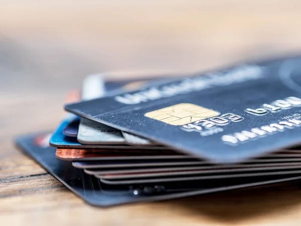 Credit cards. Businnes achtergrond. — Stockfoto