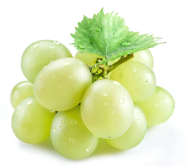 Bunch of white grapes on the white background. — Stock Photo, Image