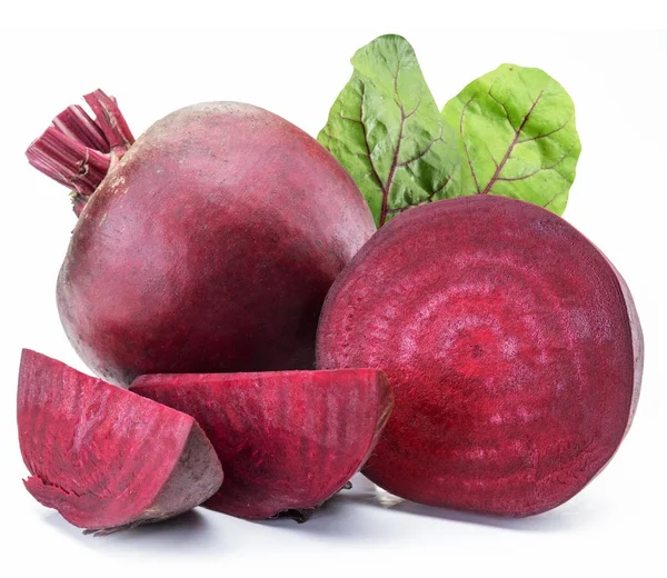 Red beet or beetroot on white background. — Stock Photo, Image