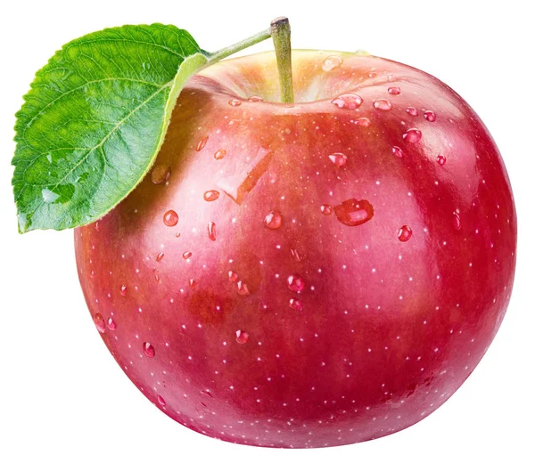 Manzana roja madura con gotas de agua . — Foto de Stock