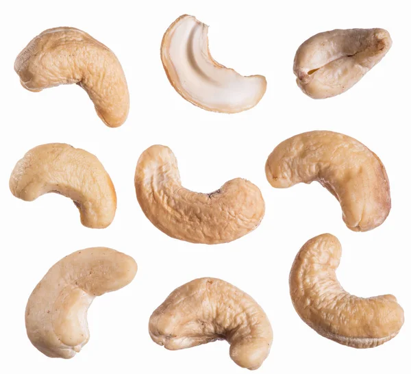 Cashew or indian nut on the white background. — Stock Photo, Image