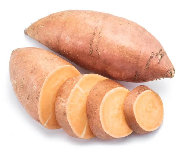 Sötpotatis. Isolerad på en vit bakgrund. — Stockfoto