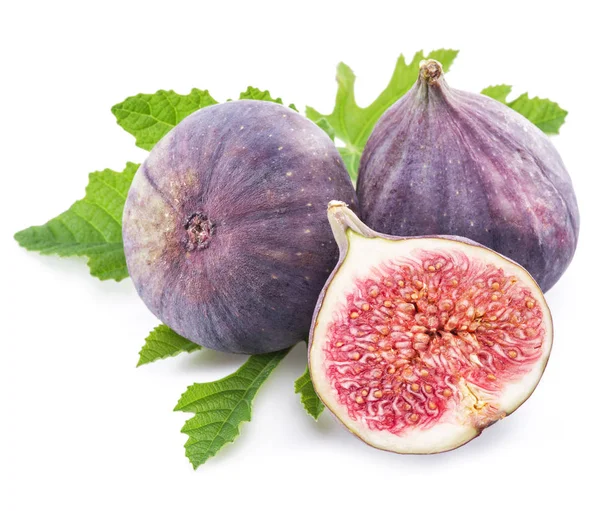 Ripe fig fruits on the white background. — Stock Photo, Image