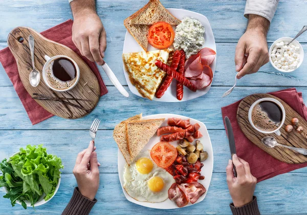 Traditional breakfast at home. — Stock Photo, Image