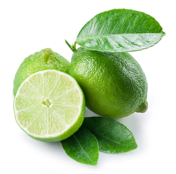 Frutos de limão maduros no fundo branco . — Fotografia de Stock