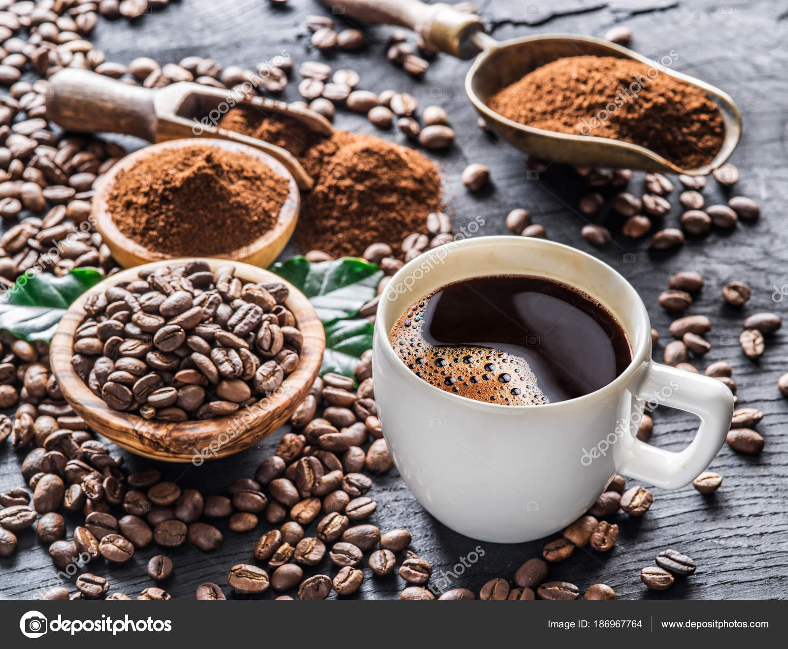 Imágenes cafe molido Tostado de granos de café, café