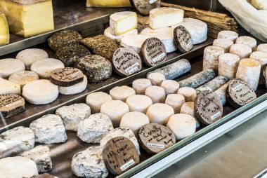  Açık hava-Market farklı peynir.