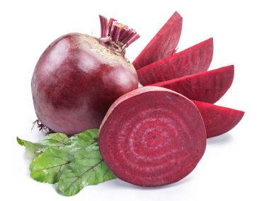 Red beet or beetroot on white background.  clipart