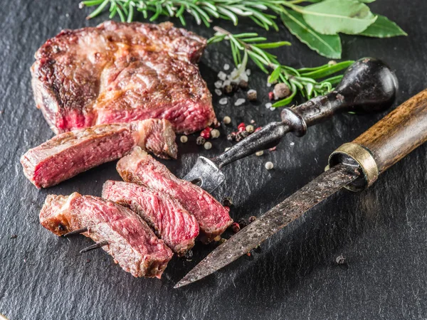 Medium Ribeye steak. — Stock Photo, Image