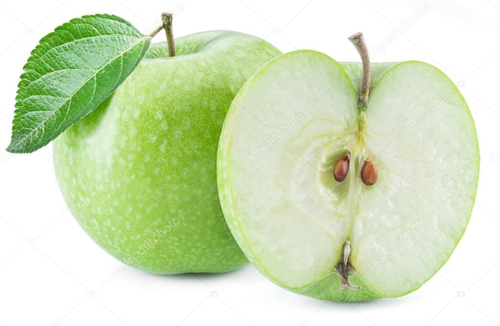 Ripe green apples. 