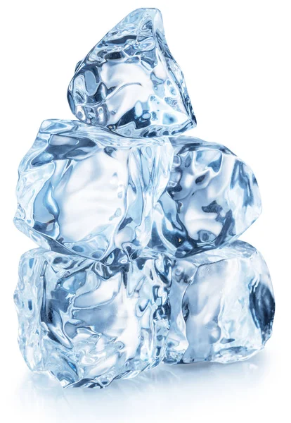 Ice cube pyramid. Clipping path. — Stock Photo, Image