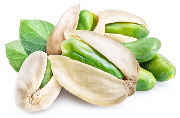 Nueces de pistacho verde con cáscara de pistacho . — Foto de Stock