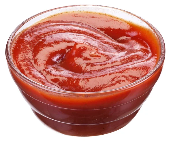 Ketchup Tomate Tazón Pequeño Archivo Contiene Rutas Recorte — Foto de Stock