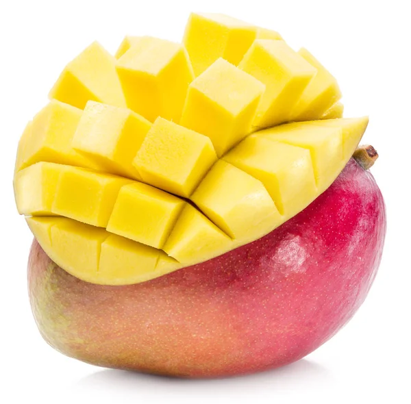 Mango fruit en mango kubussen. Het beeld van hoge kwaliteit. — Stockfoto