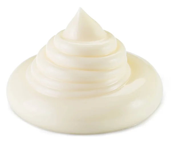 Natural mayonnaise sauce on the white background. — Stock Photo, Image