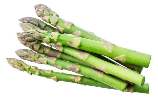 Verde asparagi freschi germogli sfondo bianco . — Foto Stock